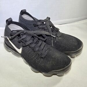Nike Air Vapormax Flyknit 2 Women's Size 8 Black White Running Shoes 942843-001